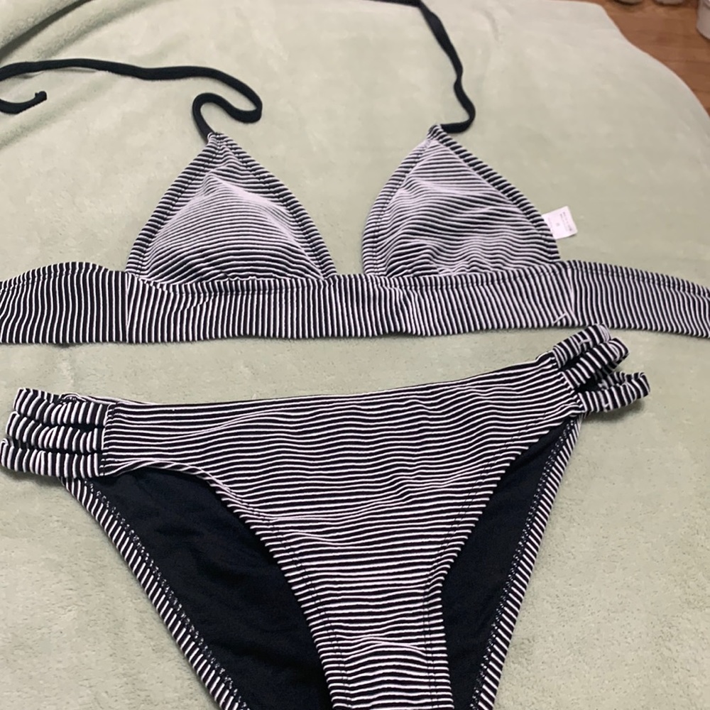 Black and white swimsuit